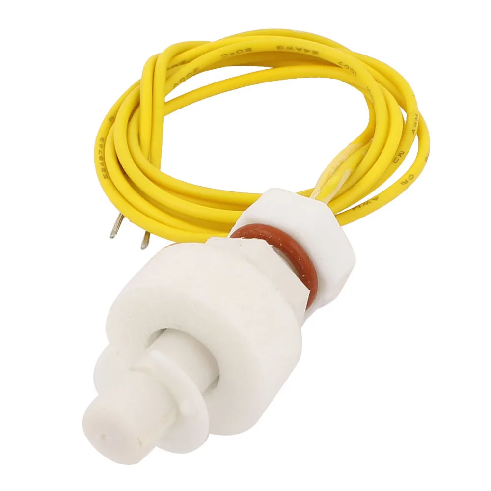 

25mm White PP Mini Tank Pool Water Level Liquid Sensor Vertical Floating Ball Switch New