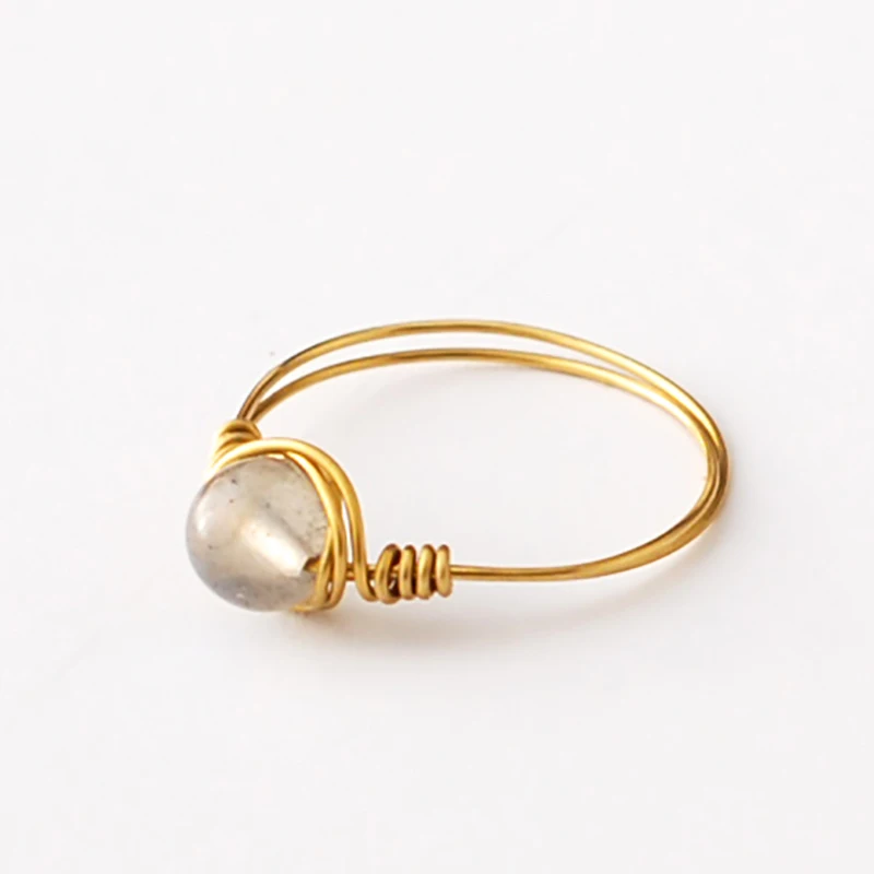 Natural Moonstone Rings Handmade Gold Filled Birthday Gift Anillos Mujer Bague Femme For Women Boho Jewelry | Украшения и