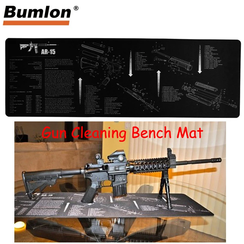 

Glock Gun Cleaning Bench Mat Rubber Carpet Waterproof Non-Slip with Instructions Armourist Mat for Tactical hunting Airsoft