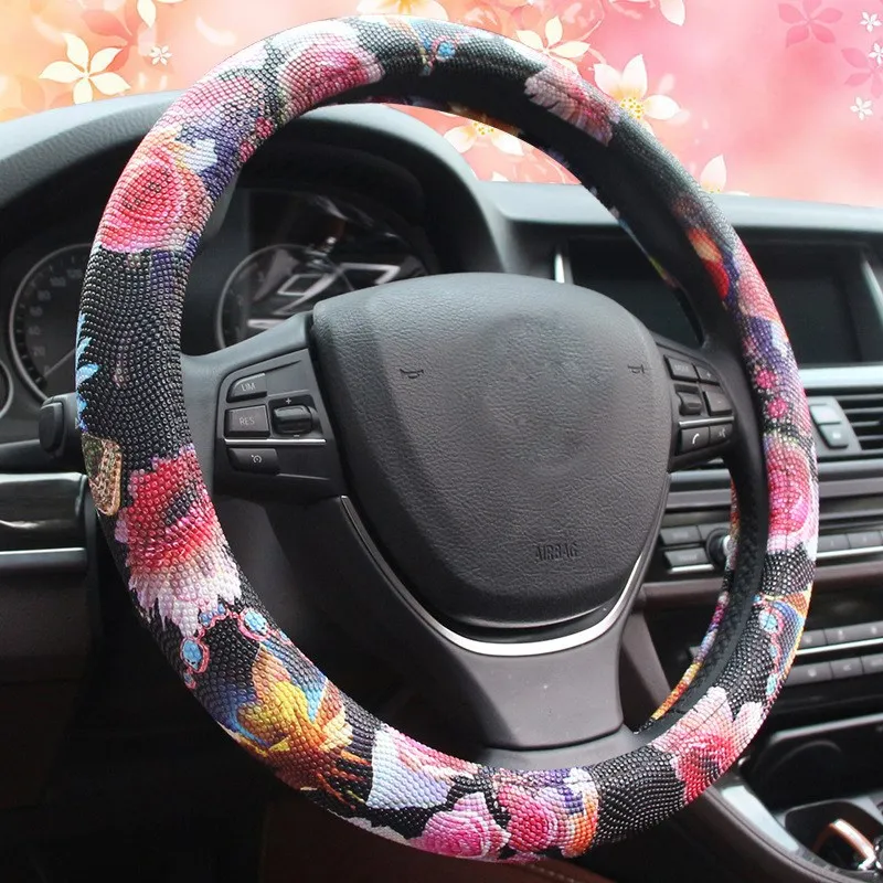 38 см/15 дюймов для авто COROLLA EX мультфильм зима Fiat рулевого колеса чехол ROHENS теплые