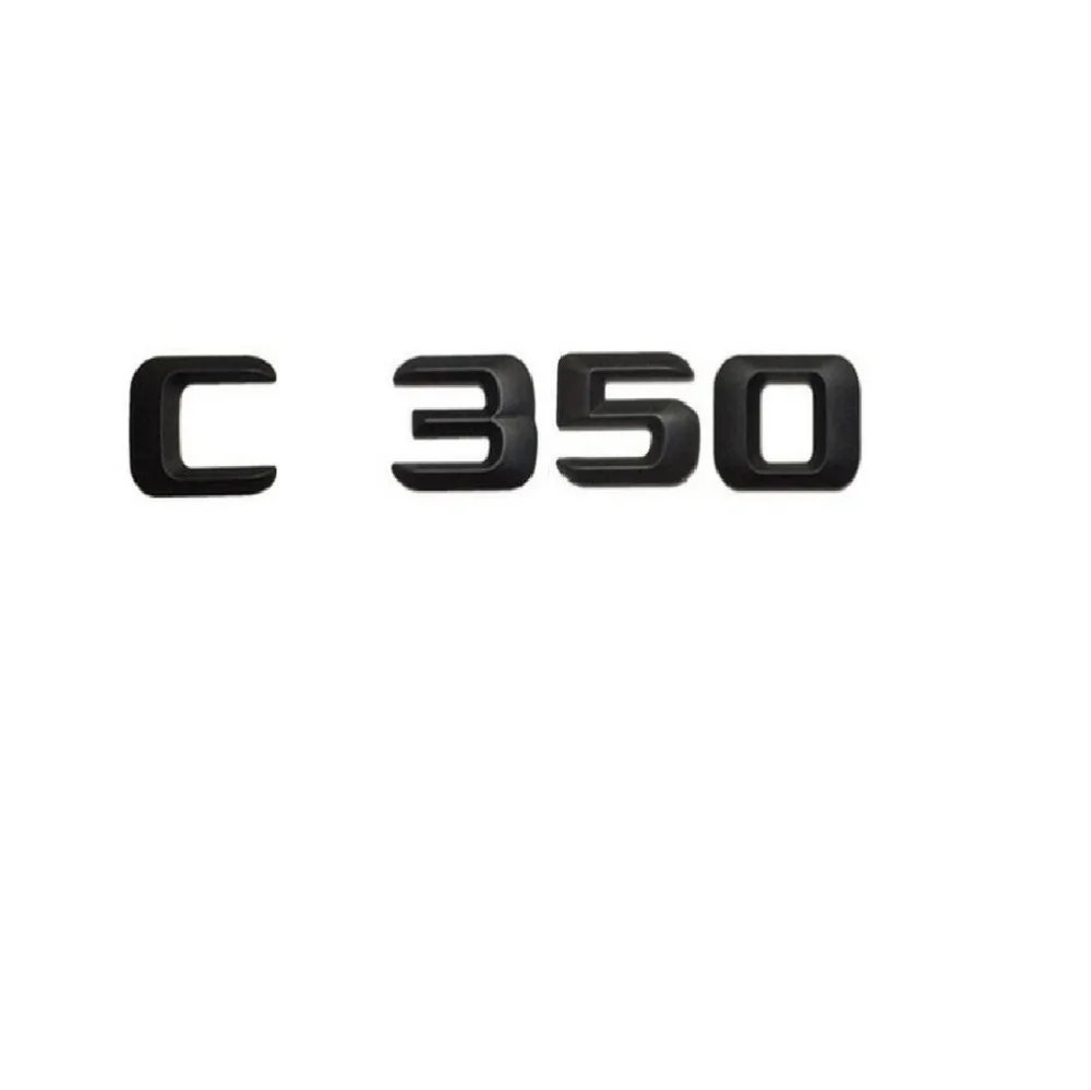 Матовый черный значок C 350 в виде задних букв багажнике цифр эмблемы наклейка для