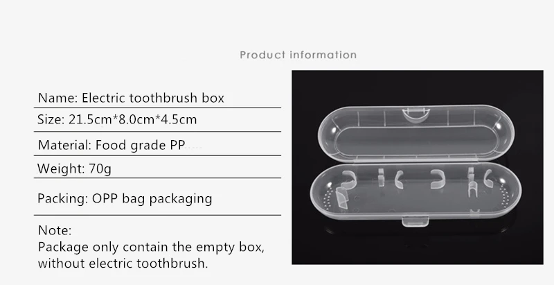 1 шт. портативный футляр для электрической зубной щетки аксессуары для ванной комнаты футляр для зубной щетки Защитная крышка для хранения полости рта B