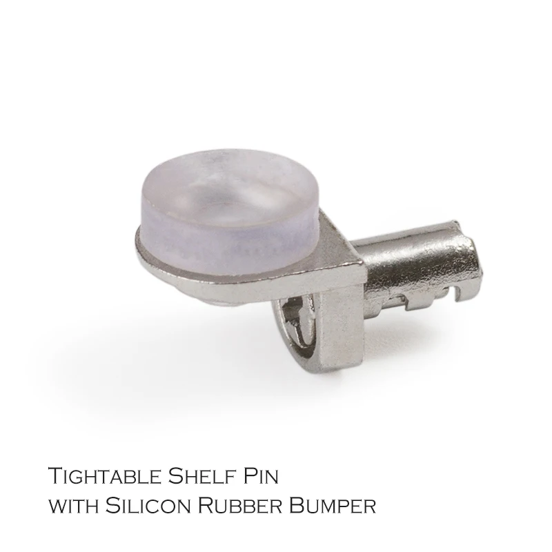 

furniture adjustable removable glass anti-slid function shelf support fasterner pin with silicon bumper