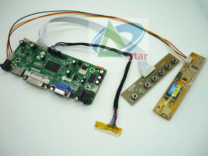  HDMI+DVI+VGA+AUDIO LCD Controller Board kit 15.4 inch LTN154AT07 1280*800 LVDS 30 needle laptop LCD