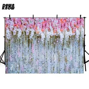 

DAWNKNOW Simulation Flower Wall Vinyl Photography Background For Wedding Celebration Polyester Backdrops Photocall G188
