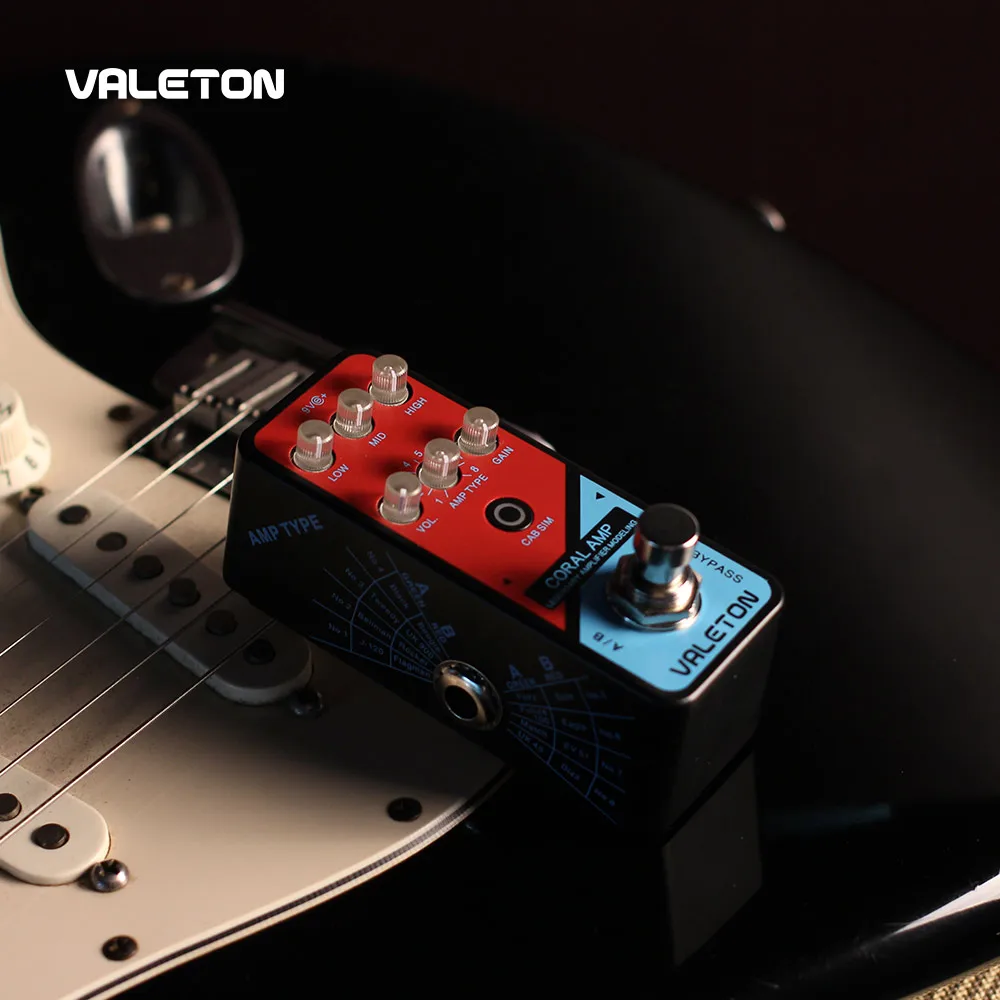 Valeton Amp Modeler гитарная педаль коралловый усилитель из 16 классических и основных моделей гитарного усилителя от винтажного блюза до классического Hi-Gain