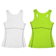 Для женщин тренажерный зал спортивный жилет Бег Топ йога девушка стрейч без рукавов Футболка