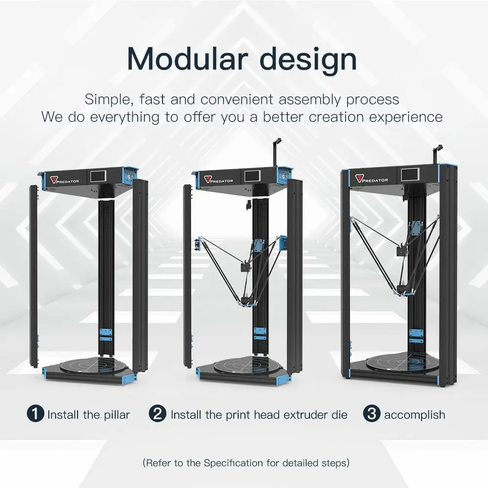 Anycubic 3d принтер Хищник 370 мм* 455 мм большой размер печати FDM полностью металлический 3d принт TFT сенсорный экран 3D Drucker Impresora запчасти