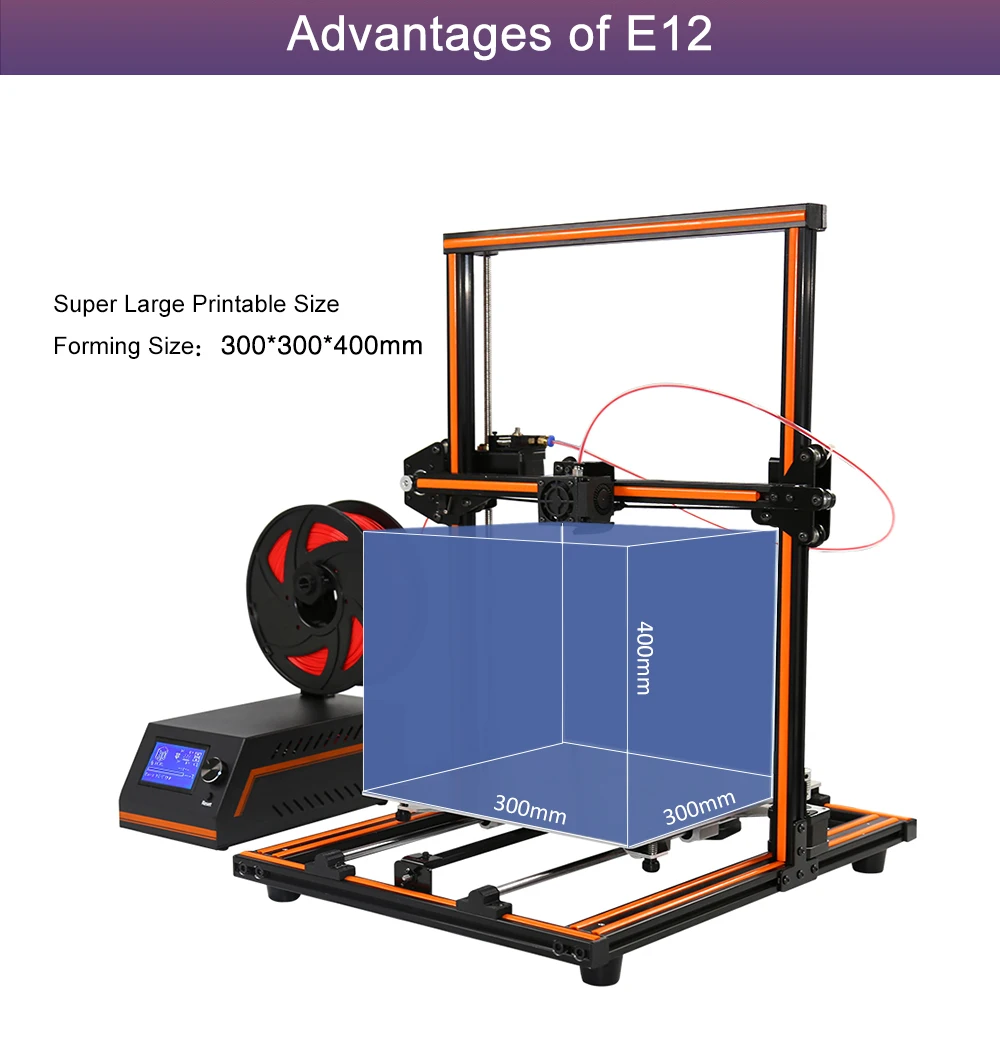 Обновленный резьбовой стержень высокой точности Anet E12 E10 A8 A6 A2 A3s 3d принтер Reprap 3d принтер комплект большой печати размер 10 м PLA нити