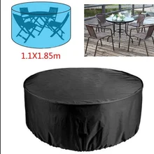 Polyester Outdoor Table Cover Camp Patio Furniture Covers Garden Table and Chairs Rainproof Dustproof UV Resistant Silver Lining