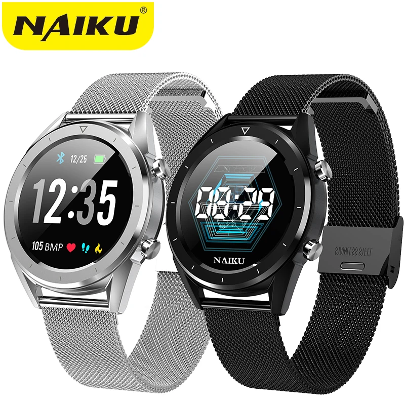 Мужские Смарт-часы NAIKU DT28 с цветным экраном OLED модные фитнес-трекер пульсометр