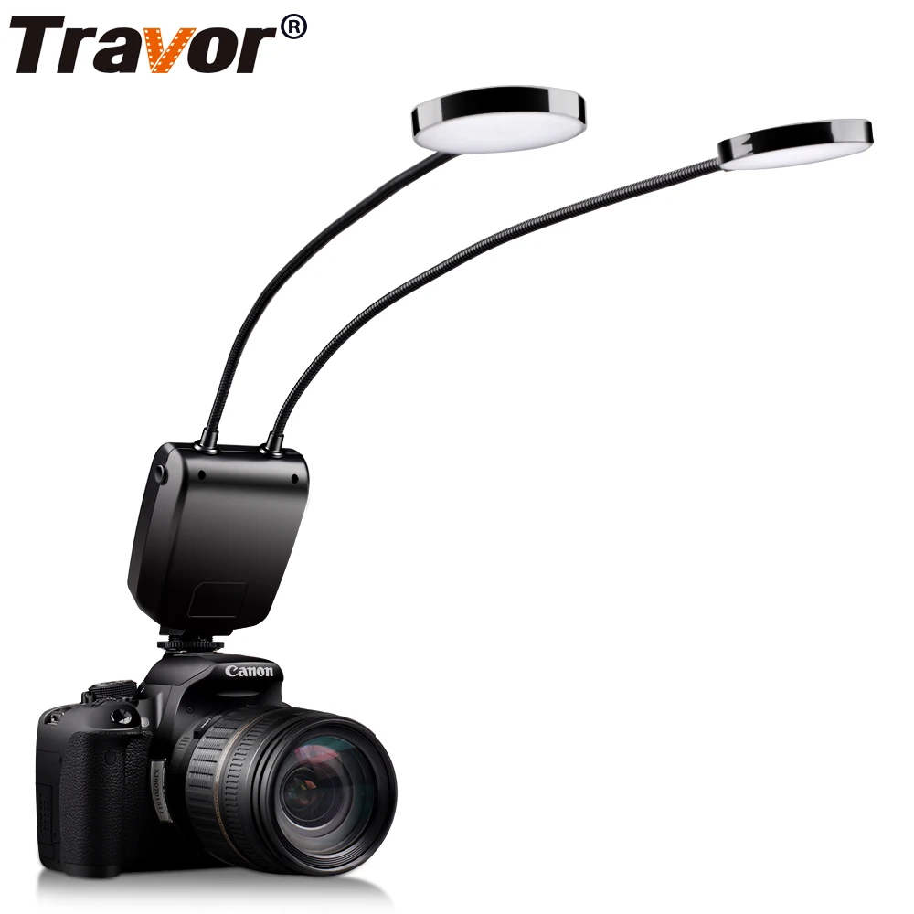 Tanie Travor ML 2D makro pierścień latarka okrągłe światło dla większości modeli Canon Nikon Sony Olympus Pentax Panosonic Sony Mi bliska