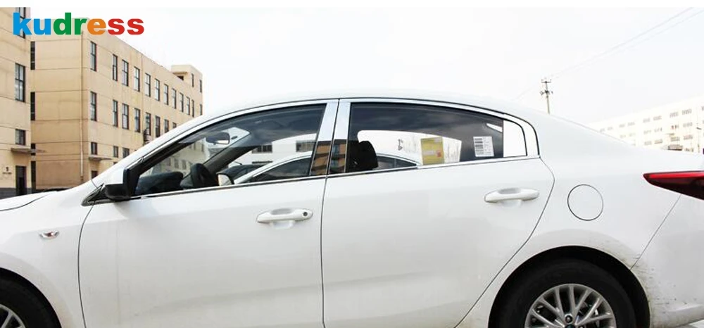 Для Kia Rio 4 X-line седан Полный оконная декоративная планка для внешний хромированный для укладки волос Нержавеющая сталь Авто-Стайлинг украшения 20 шт./компл