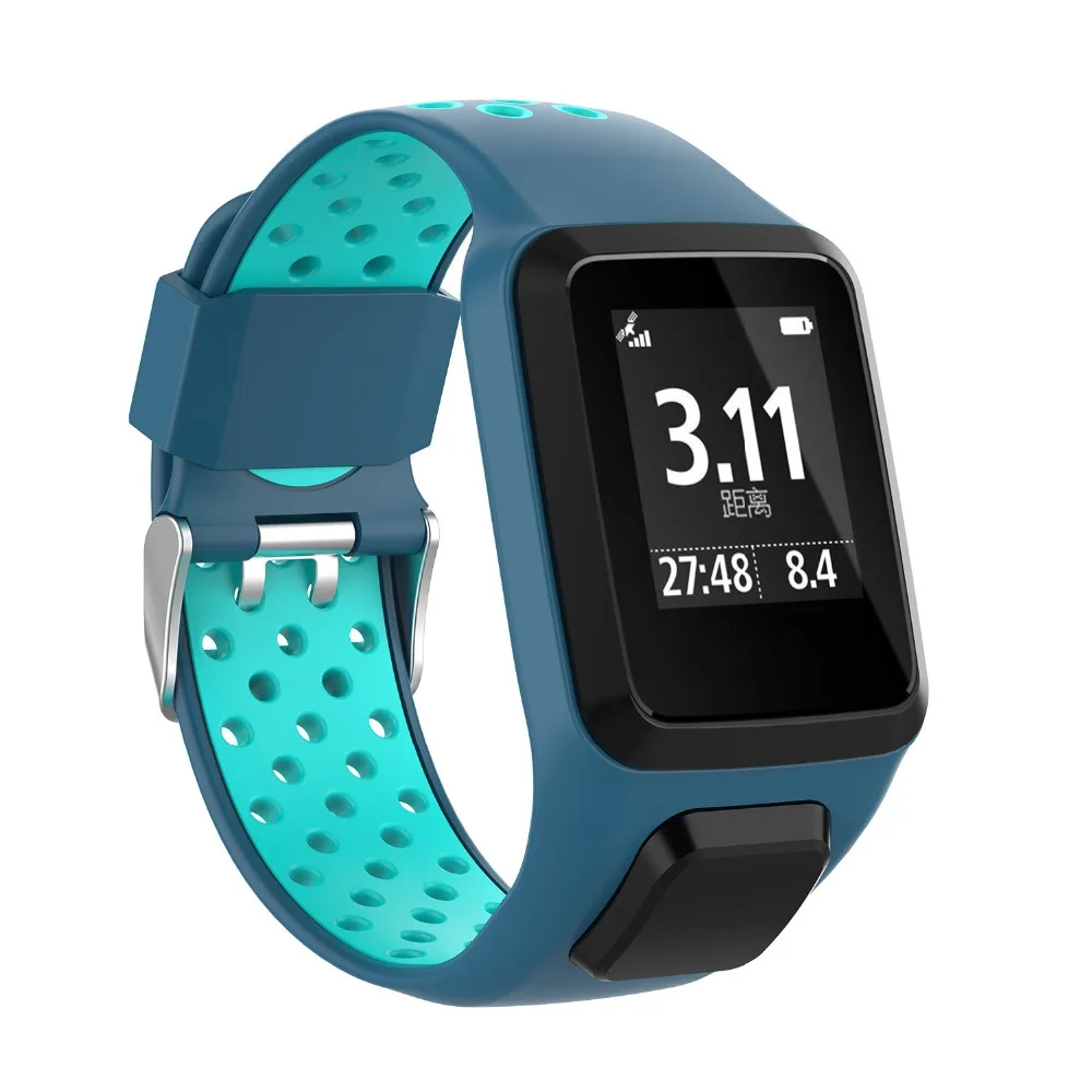 Replacement Silicone Soft Wristband for Tomtom 2  Ventilate Two-Color Sport Strap 2 (34)