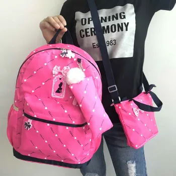 

Maison Fabre Women Three Piece School Bag Print Backpack Travel Backpack Tote Bag women backpacks 2017 travel softback dropship#