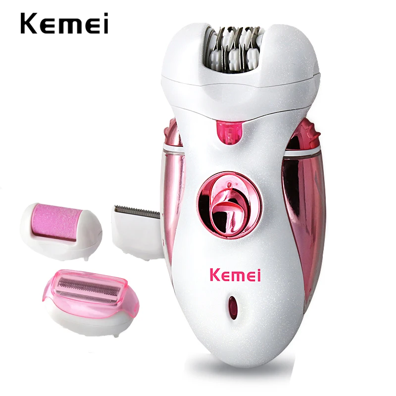 Kemei 4 в 1 перезаряжаемый эпилятор Женская электробритва машинка для бритья волос