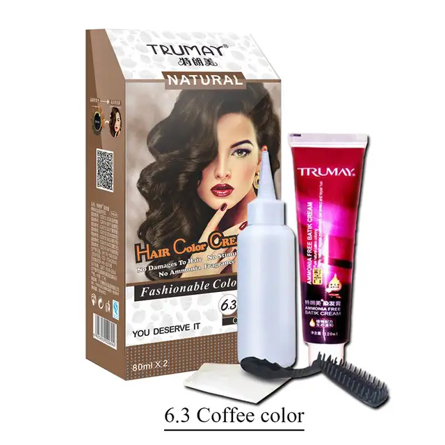 Trumay Plant Aroma No Ammonia Type Hair Dye Cream Permanent