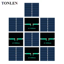 TONLEN 10PCS Epoxy Solar Panel 3 V 150mA Solar Cell 60*55mm DIY Solar System Battery Charge Module Photovoltaic Solar Panel