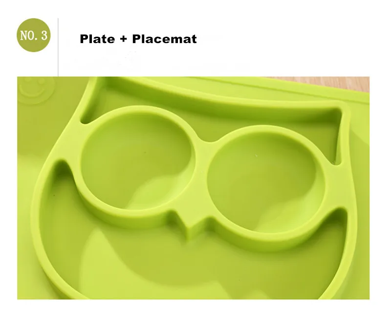 New Infant Baby Feeding Tableware Safe Silicone Cute Animals Shape Slip-resistant Baby Dishes Snack Fruit Baby Feeding Set XSKP10 (9)