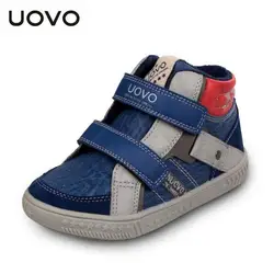 Uovo бренд Спортивная обувь детская осень-зима уличная спортивная обувь Повседневное дети Обувь для мальчиков высокое качество Бег Обувь uovo