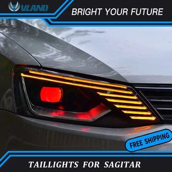 

VLAND 2Pcs Headlights assembly for Volkswagen MK6 Headlights 2012-2016 Demon Eyes Bi-xenon Lens Projector LED DRL