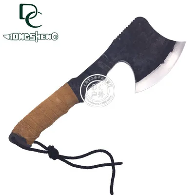 

Outdoor camping self-defense forged leather handle open mountain axe Cross fire line cf hand axe Engineer fire axe