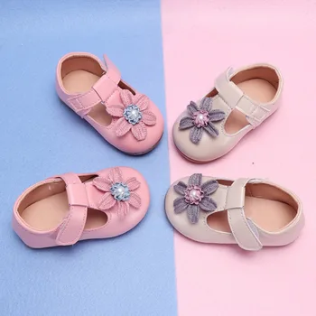 

Baby Girls Princess Flower Shoes Soft Bottom Anti-skid Spring Autumn First Walkers Prewalkers Cute Flower Baby Shoes