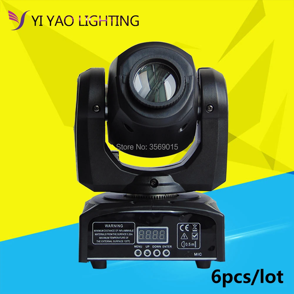 

6pcs/lot 10W Moving head light DMX DJ Disco Party Wedding Stage Effect Fixture 10W White LED Spot Moving Head Light