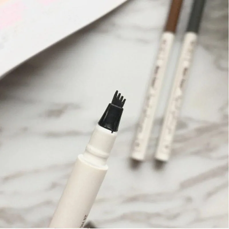 Карандаш для бровей с 4 головками, водостойкая вилка, ручка для бровей, тонкий эскиз, карандаш для бровей краска, ручка