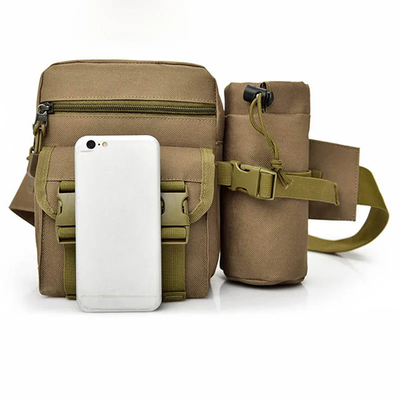 Us 8 65 40 Off Men Wasit Bag Canvas Phone Pouch Casual Water Bottle Sling Bags For Outdoor Travel Cycling Climbing Bs88 In Waist Packs From Luggage