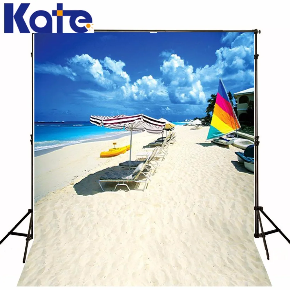 

300Cm*200Cm(About 10Ft*6.5Ft)T Background Beach Chairs Umbrellas Photography Backdropsthick Cloth Photography Backdrop 3249 Lk