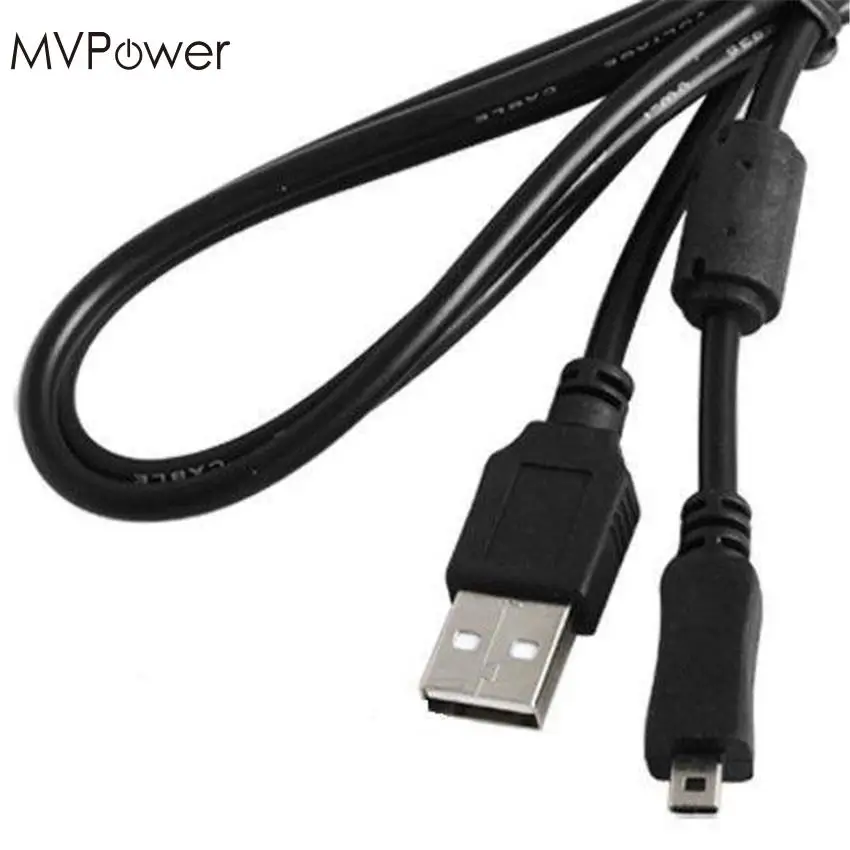 MVpower 1 м 4 фута USB кабель для синхронизации данных для Panasonic Lumix DMC-ZS30 DMC-TZ40 зарядное устройство для цифровой камеры зарядный шнур черный