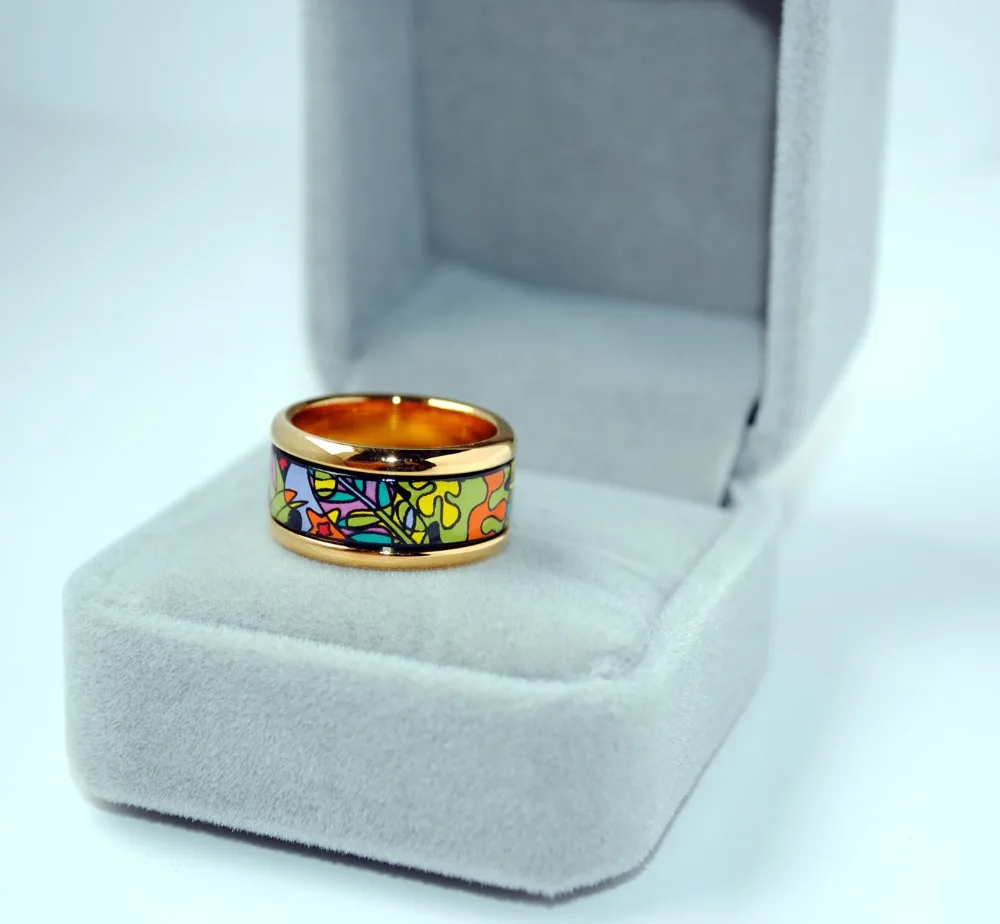 Модные круглые позолоченные кольца с эмалью|gold ring|fashion ringsring fashion |