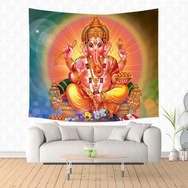 Ganesha Of Hinduism Lord полиэстер прямоугольный гобелен DIY ковер на стену Коврик для йоги коврик для пикника украшения дома спальни