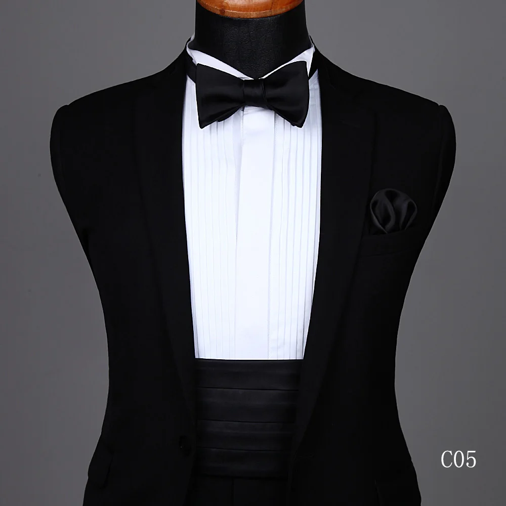 Mens Formal Satin Bowtie and Cummerbund Set