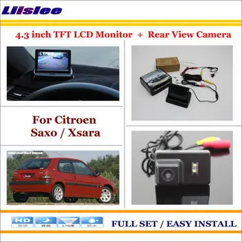

Liislee For Citroen Saxo / Xsara Auto Back UP Reverse Camera + 4.3" Color LCD Monitor = 2 in 1 Rearview Parking System