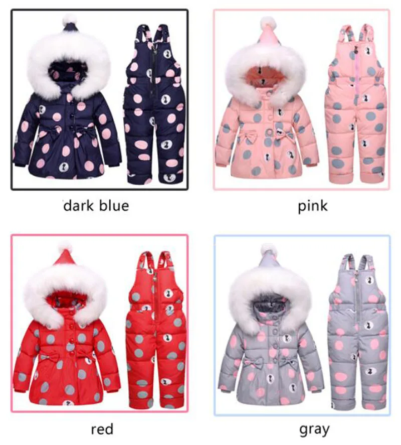 Для маленьких девочек зимняя куртка пуховик Зимняя одежда Комплекты с капюшоном и принтом, детские комбинезоны, одежда для снежной погоды детская Одежда для малышей От 1 до 3 лет