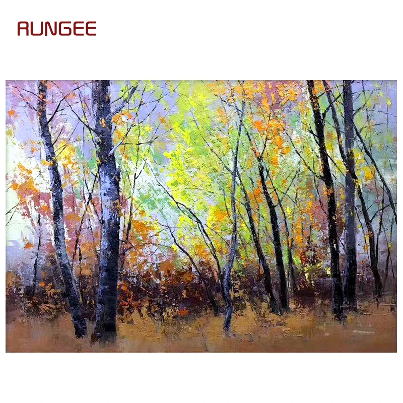 

100% Hand Painted Abstract Plant Tree Art Painting On Canvas Wall Art Wall Adornment Pictures Painting For Live Room Home Decor