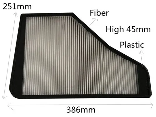 CU4007 Фабричный выход 4E0819439A прочный волоконный воздушный фильтр в салон автомобиля WIX24776 для MERCEDES-BENZ 386*251*45 мм