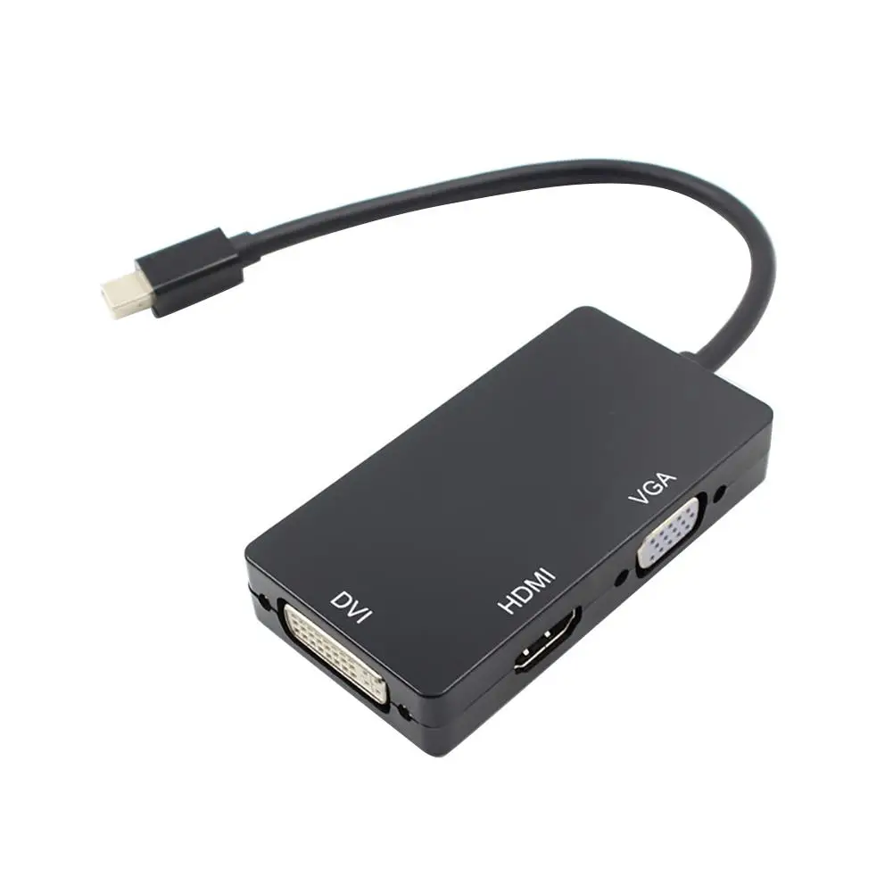 MacBook Pro Air 3 in 1 Mini Display Port DP to HDMI VGA DVI Adapter Cable