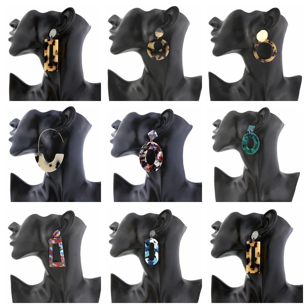 Металлические разноцветные Висячие серьги для женщин, геометрические Свадебные вечерние винтажные женские серьги в богемном стиле