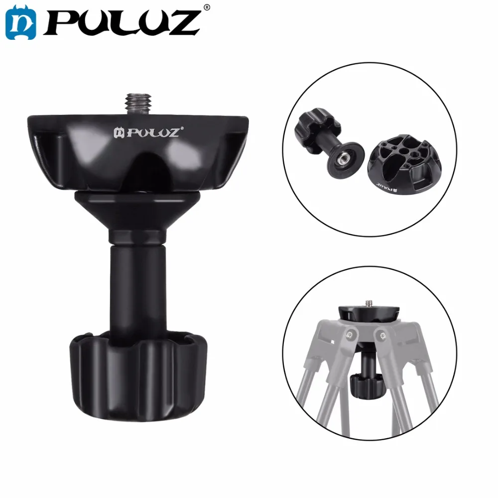 

PULUZ 75mm Semisphere Converter Half Ball Flat to Bowl Adapter with 1/4" and 3/8" Screws for Fluid Head Tripod DSLR Rig Camera