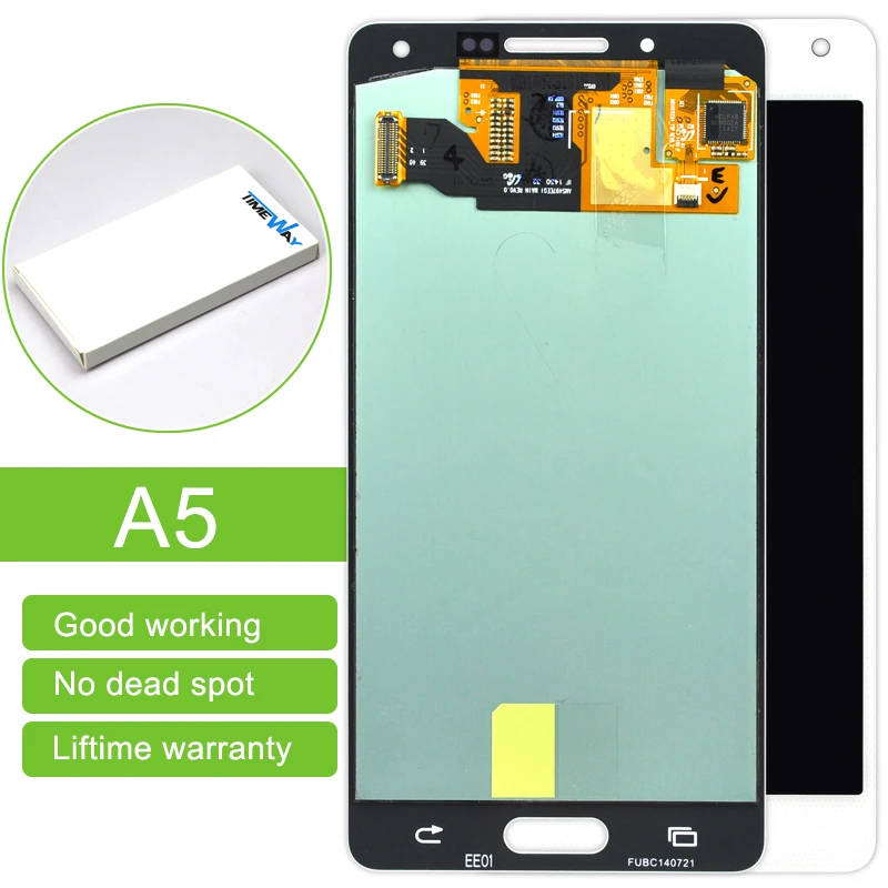 Hot Sale Black/blue/white 5pcs/lot For Samsung A5 A500 New Lcd Display Touch Screen Digitizer Assembly Replacement Free Shipping 5pcs lot official original new a quality screen for 6s lcd display black white