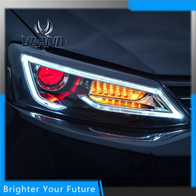 VLAND Головной фонарь для Volkswagen для Jetta Sagitar светодиодный фонарь 2012 2013 фары для проектора
