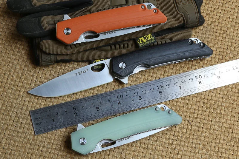 Дешево YS TART LK5016 Флиппер складной нож шарикоподшипник 440C лезвие G10 ручка Открытый выживания Отдых на природе Охота Карманные Ножи EDC инструмент