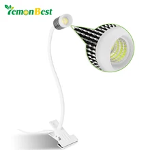 Новинка, гибкий 3 Вт COB Светодиодный настольный светильник, светодиодный светильник с зажимом, настольная лампа с гусиным горлом, светильник для чтения, прикроватный светильник с выключателем питания, переменный ток 85-265 в