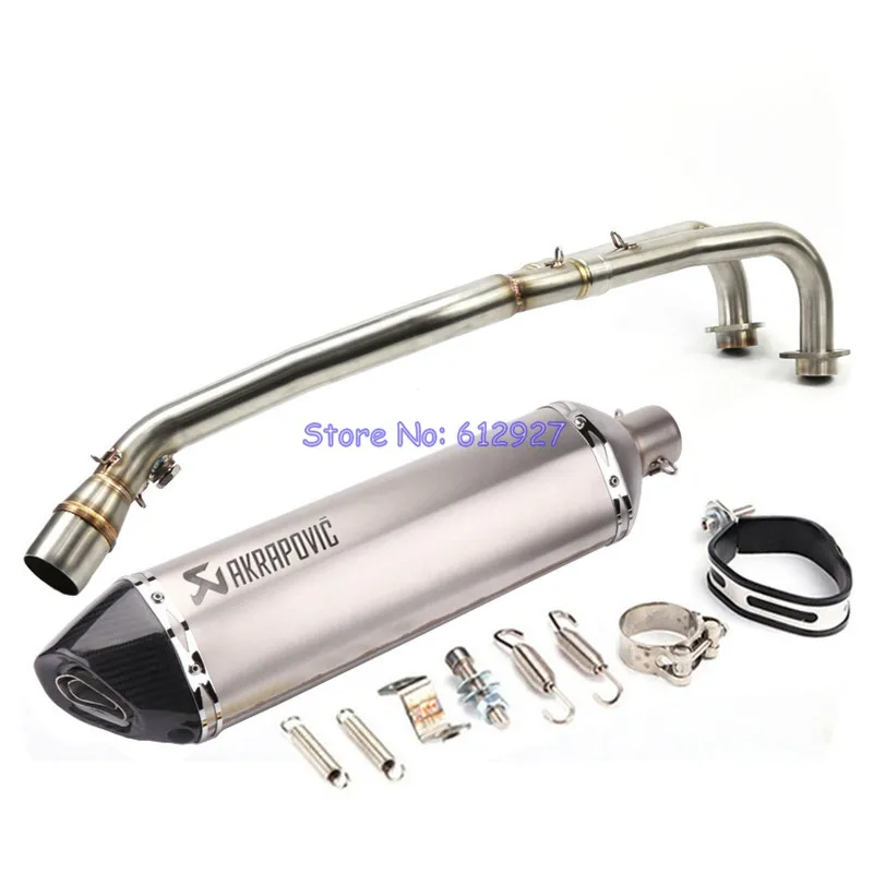 

For Yamaha Tmax 500 Tmax 530 Motorcycle Exhaust System Akrapovic Slip On Front Pipe Headers with 57cm Muffler Escape Moto