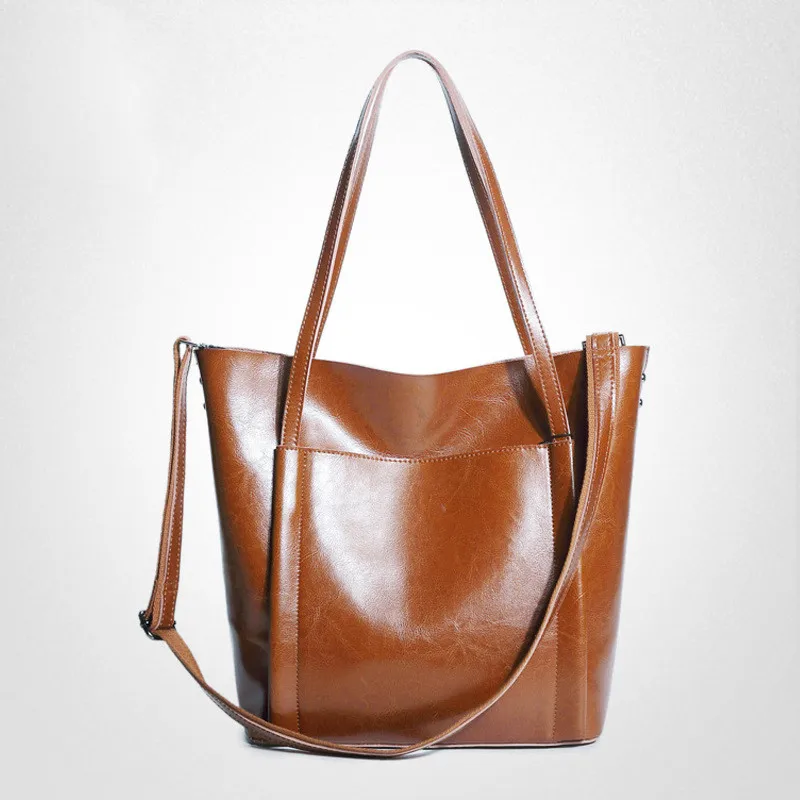 

big female genuine leather shoulder bag for women handbag ladies fashion purses and handbags hand bag sac a main.
