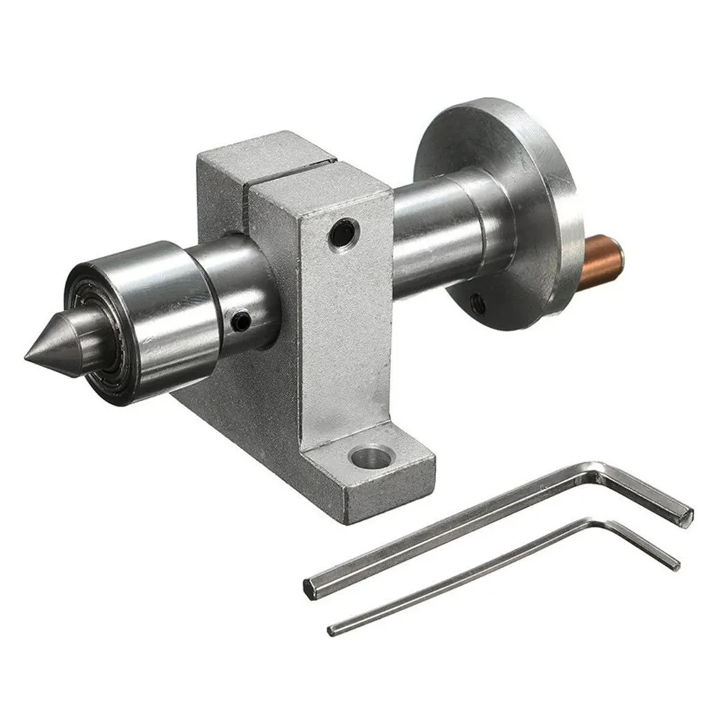 

Rotary Thimble Tools Mini Woodworking Lathe Drilling Tail Seat DIY Accessories Rotary Thimble SILVER Wood Working Tool Sets