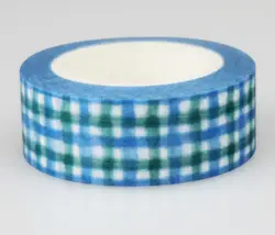 1,5 см синий зеленый решетки васи лента клейкая лента украшения DIY Скрапбукинг Стикеры Label изоляционная лента школьные канцелярские